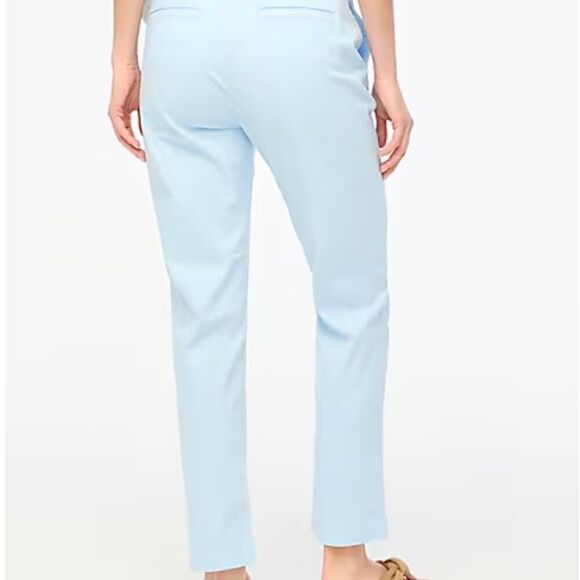 J. Crew Factory Petite high-rise girlfriend chino pant size 2P NWT Blue Breeze - Picture 3 of 13